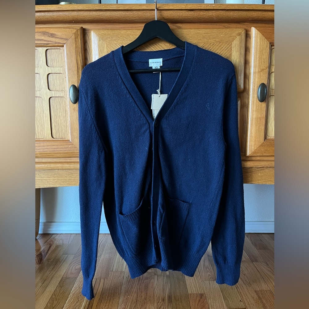 Navy Blue Club Monaco Cardigan Size XS